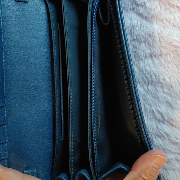 Matt & Nat Blue Wallet With Crossbody Strap - Picture 6 of 9